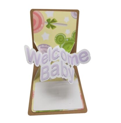 Welcome Baby Pop and Twist Card SVG - Image 5