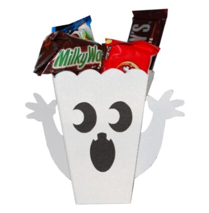 Ghost Popcorn Box SVG - Image 3