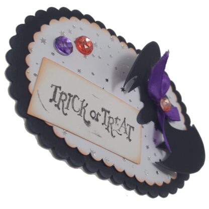 Halloween Bat Oval Scallop SVG - Image 3