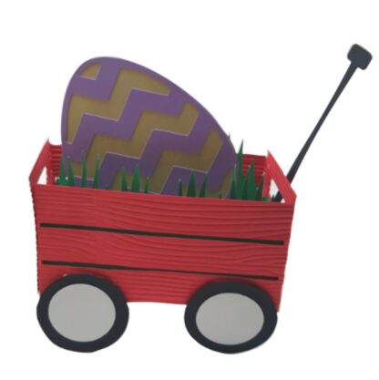 Easter Wagon Pop Up Card SVG - Image 2