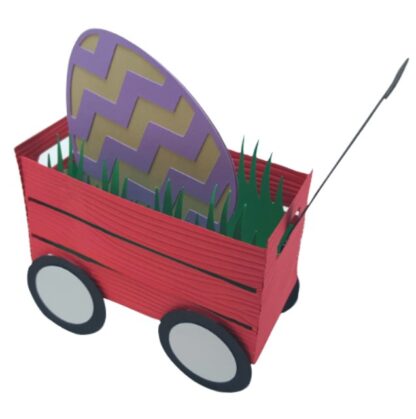 Easter Wagon Pop Up Card SVG - Image 3