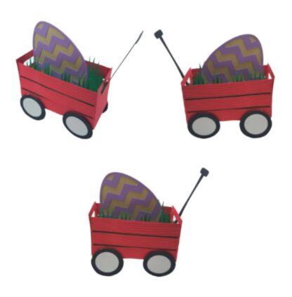 Easter Wagon Pop Up Card SVG