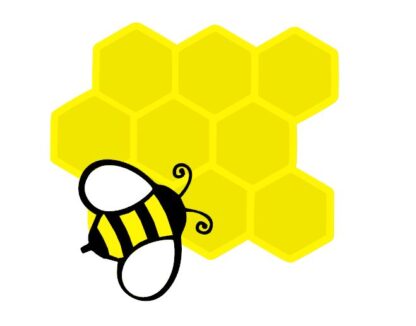 Bee & Honey Comb SVG