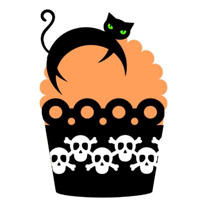Halloween Cat Cupcake SVG