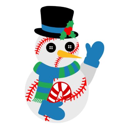 Baseball Snowman SVG