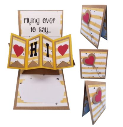 Pop & Twist Card - Flying By To Say HI SVG