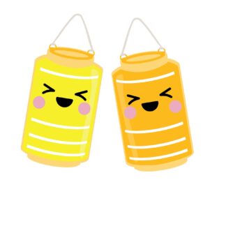 Kawaii - Japanese Lanterns SVG