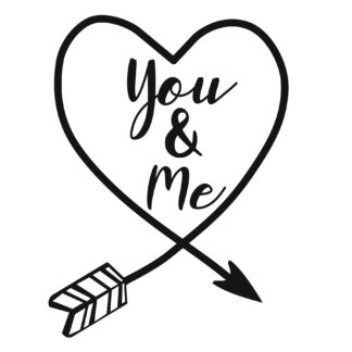 Heart Arrow, You & Me SVG