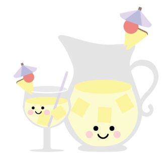 Kawaii - Pineapple Drink & Pitcher SVG