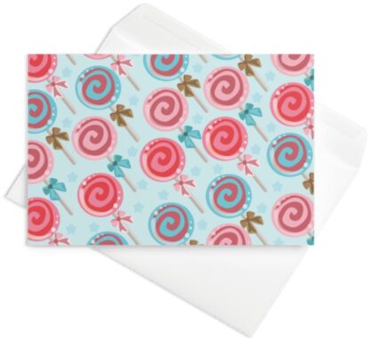 Baby Blue Lollipops Digital Pattern Paper - Image 4