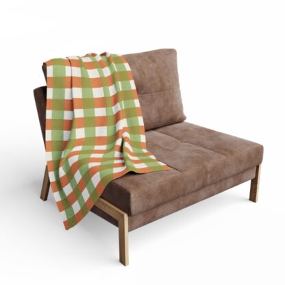 Halloween Orange & Green Plaid Digital Pattern - Image 3