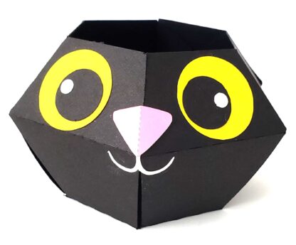 3D Kitty Witch Treat Box SVG - Image 2