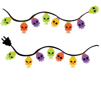 Skull String of Lights SVG