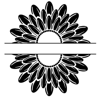 Sunflower Split Monogram SVG