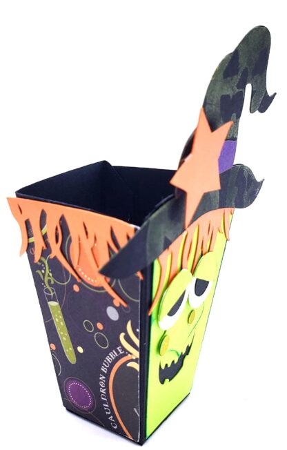 3D Witch Popcorn Box SVG - Image 2