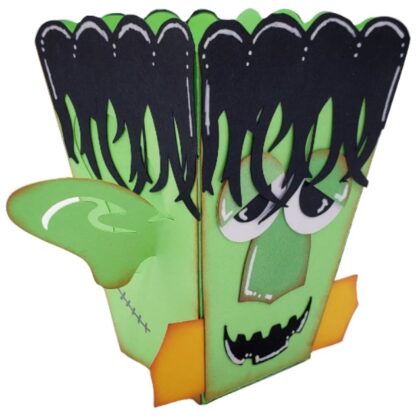 3D Frankenstein Popcorn Box SVG