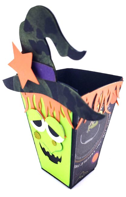 3D Witch Popcorn Box SVG - Image 4