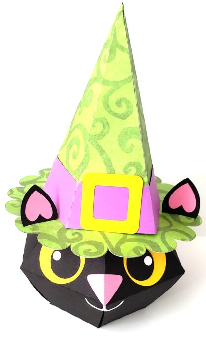 3D Kitty Witch Treat Box SVG - Image 6