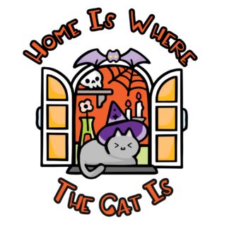 Halloween Window Kitty SVG