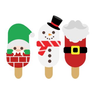 Christmas Ice Cream Popsicle - Santa's Place SVG