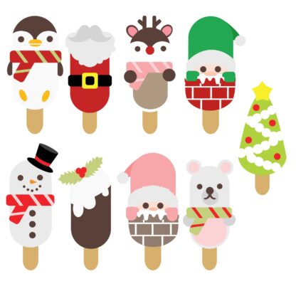 Christmas Ice Cream Popsicle - Collections SVG