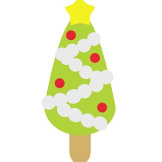 Christmas Ice Cream Popsicle - Tree SVG