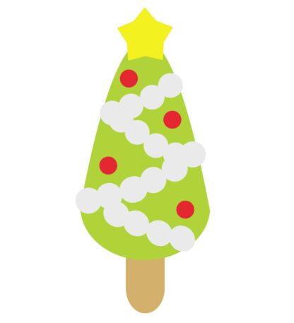 Christmas Ice Cream Popsicle - Tree SVG