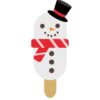 Christmas Ice Cream Popsicle - Snowman SVG