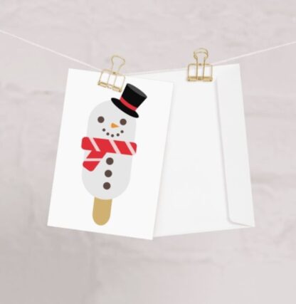 Christmas Ice Cream Popsicle - Snowman SVG - Image 3