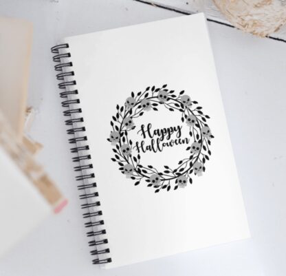 Happy Halloween Skull Wreath SVG - Image 5