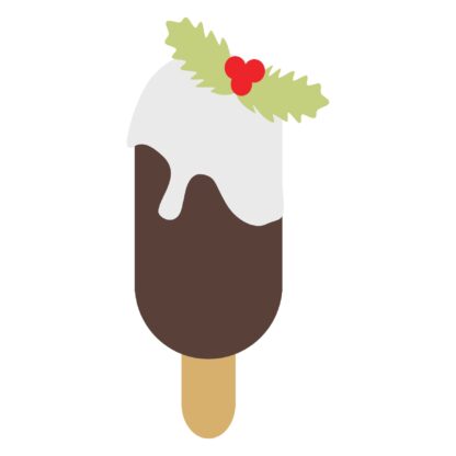 Christmas Ice Cream Popsicle - Pudding SVG