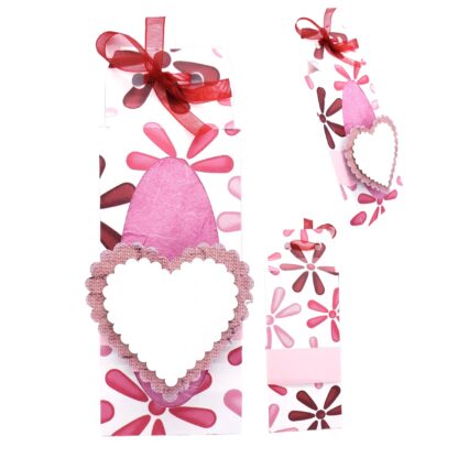 Single Chocolate Bar with Heart Belly Band SVG