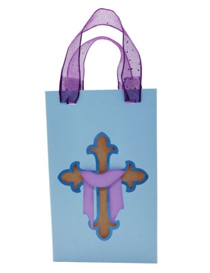 Easter Ornate Cross Ribbon Bag SVG - Image 2