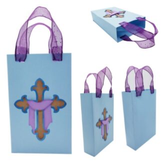 Easter Ornate Cross Ribbon Bag SVG