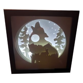 Wolf Shadow Box - Panels SVG