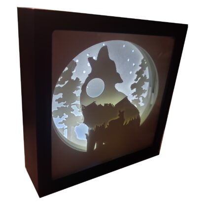 Wolf Shadow Box - Panels SVG - Image 2