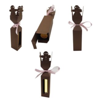Lip Balm Gingerbread Top Box SVG